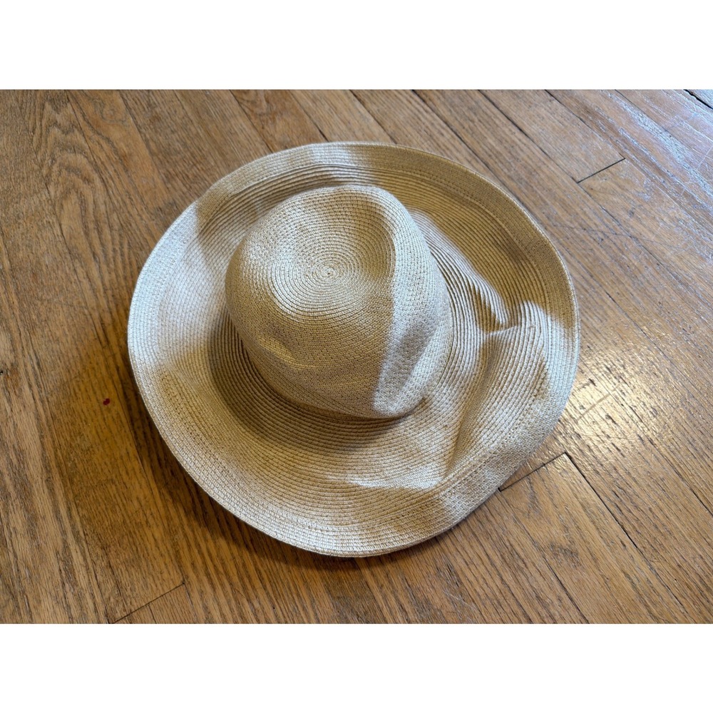 Annabel Ingall Australia Straw Sun Hat Natural Tan Wide Brim Packable Woven Hat